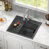 25&rdquo; Drop-In Top Mount&nbsp;16 Gauge Workstation Kitchen Sink Single Bowl&nbsp;with WorkFlow&trade; Ledge and Accessories